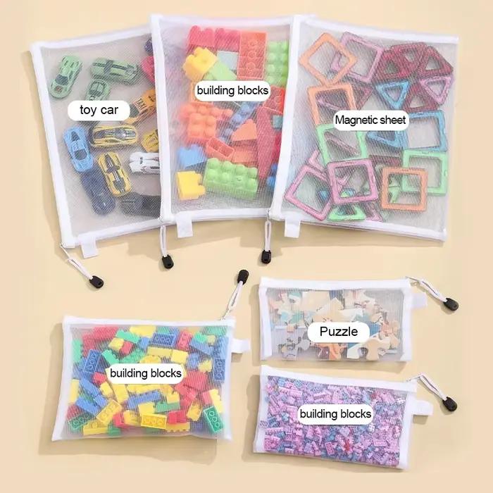 Lot de 3 sacs de rangement pour puzzles