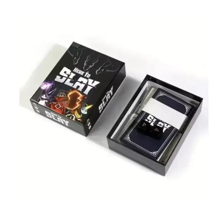 Le plus récent jeu de base TeeTurtle Here to Slay des créateurs des licornes instables Un jeu de cartes stratégiques pour adolescents et adultes noir
