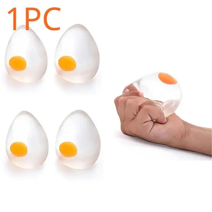 Funky Egg Squishy Ball – Jouet transparent anti-Stress pour enfants et adultes, réducteur d'anxiété, jouets sensoriels à presser