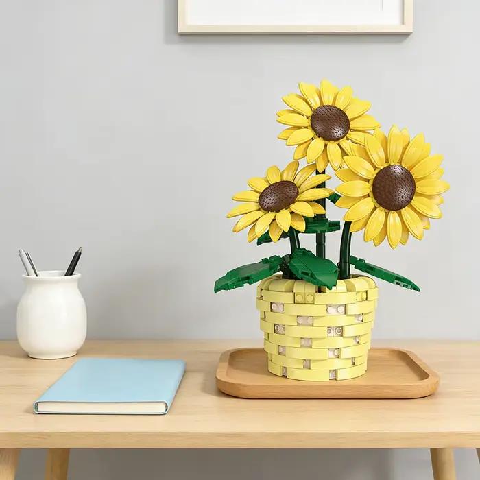 Jouet de construction 3D KNEW BUILT en forme de fleurs (tulipe