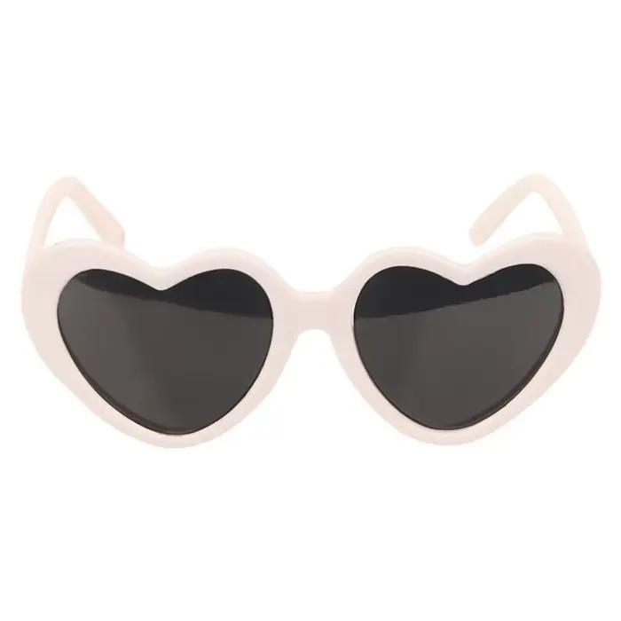 Mini lunettes de soleil pour poupée américaine de 18 pouces, joli verre en forme de cœur pour nouvea