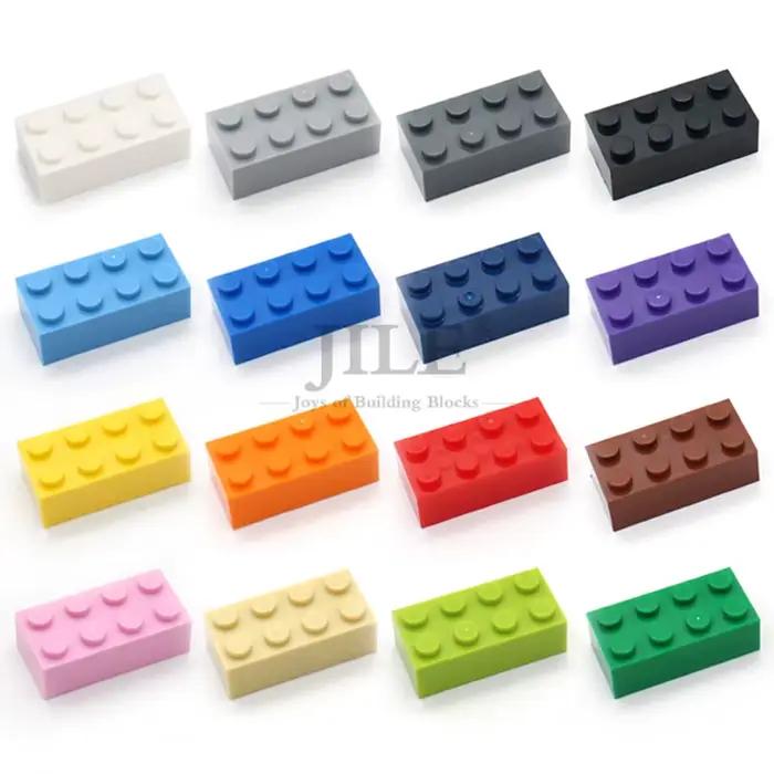 100 pièces Moc brique créative 2x4 3001 bases éclairer classique bricolage blocs de construction en