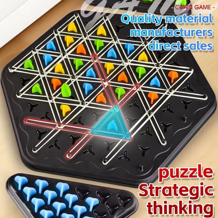 Triangle lien échecs table Puzzle jeu famille Parent-enfant jeu interactif pensée logique formation jouet éducatif