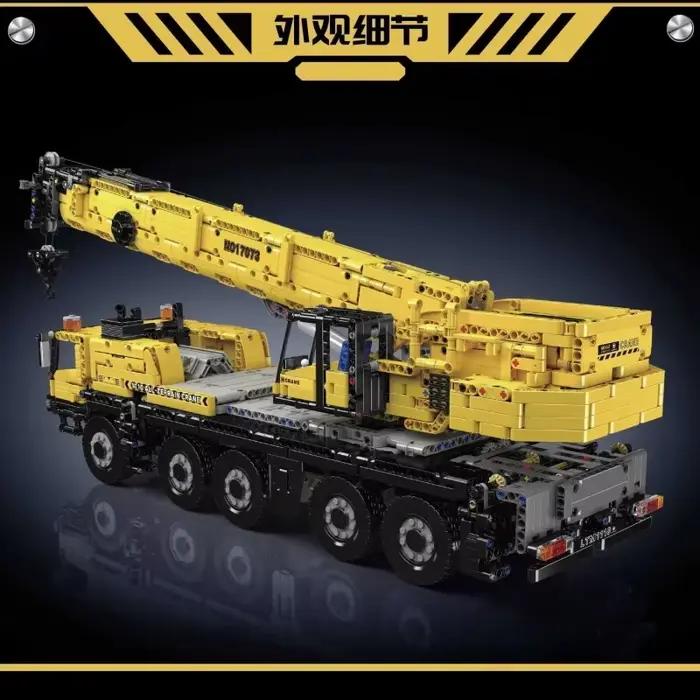Mould King 17073 17074 Voiture technique télécommandée LTM 1110 Grue de construction en blocs
