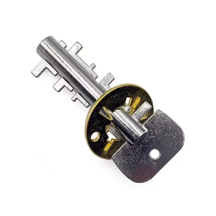 Puzzle de verrouillage à clé classique en métal argenté style 3D pour adultes et passionnés de jeux de logique et réflexion