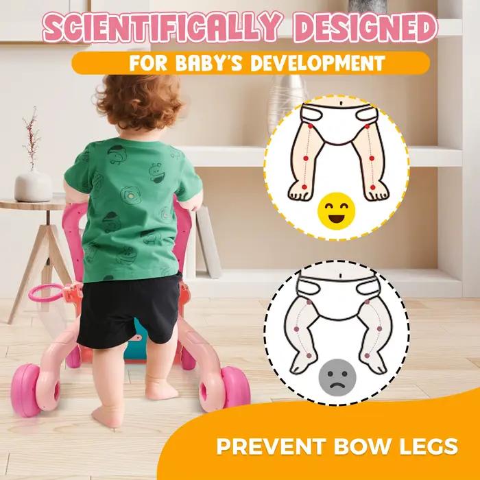 Marche-bébé musical multifonctionnel avec centre d'activités et jouets éducatifs pour tout-petits