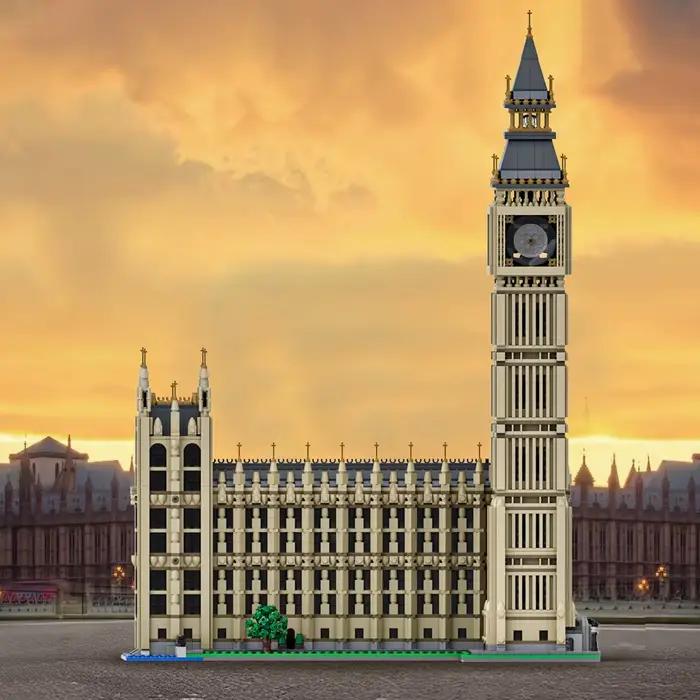 MOC Big Ben blocs de construction modulaires modèle londres Big Ben célèbre rue vue Architecture briques assemblage jouets enfants cadeau d'anniversaire