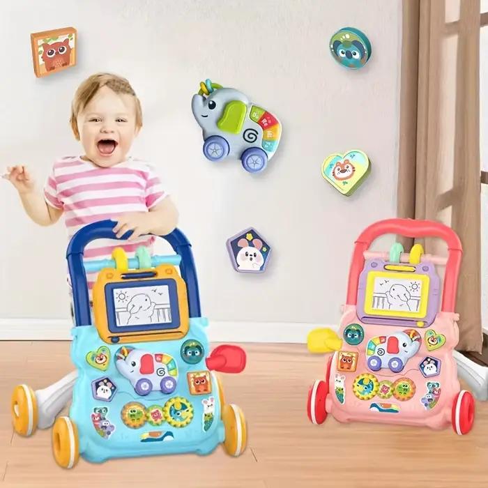 Trotteur pour bébé de 0 à 12 mois, chariot d'apprentissage éducatif précoce, roue de poussée, activi