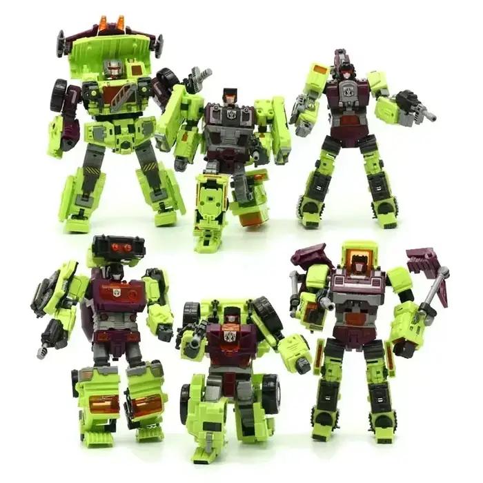 Figurine de transformation 6 en 1 NBK 42CM Devastator, robot KO, voiture, excavatrice, mixeur, modèle sans boîte