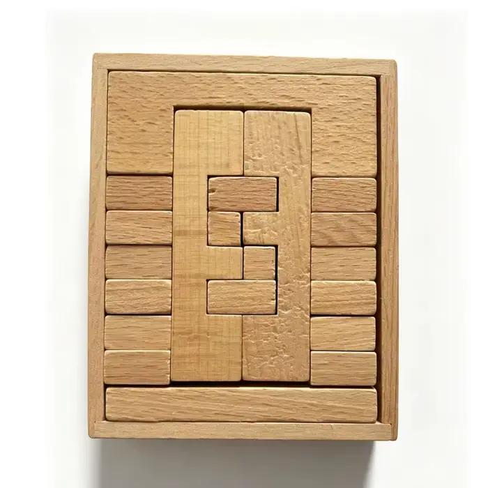 Nouveaux puzzles en bois à dix-huit problèmes difficiles pour adultes et enfants