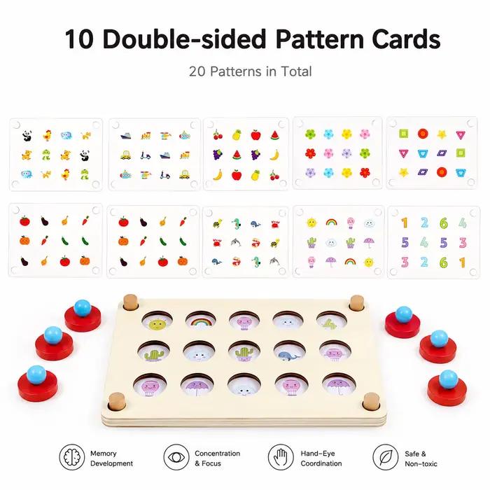 Échecs à mémoire de forme, jouets éducatifs pour enfants, formation à la Concentration, développement de la logique de réflexion, éducation Montessori