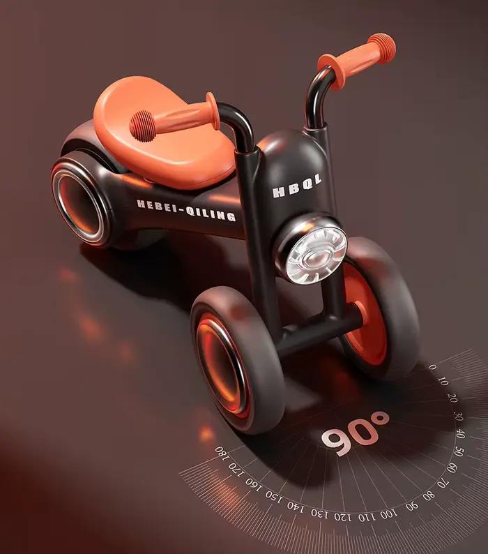 Vélo d'équilibre pour enfants sans pédales, trotteur avec lumières LED avant et musique douce, roues silencieuses anti-basculement pour bébés 1 à 3 ans occassions spéciales