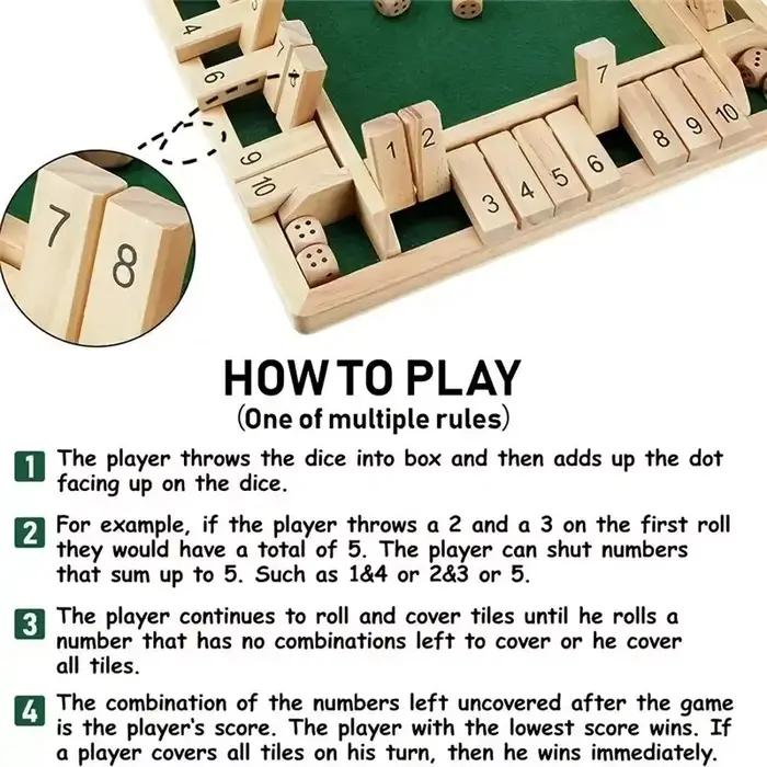 Jeu de société de luxe à quatre faces, 10 chiffres, boîte fermée, dés, Club de fête, jeux de boisson