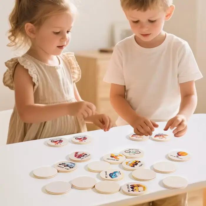 Jeu d'échecs en bois, bâton de mémoire, puzzle coloré, jouet éducatif Montessori pour enfants, apprentissage cognitif