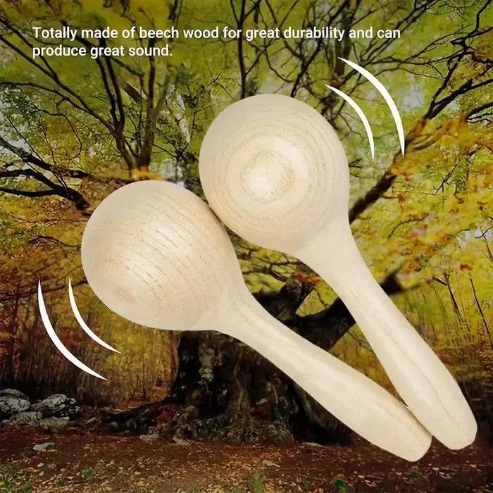 Maraca en bois, jouet musical, jouet d'éducation précoce pour enfants, instruments de percussion Orff