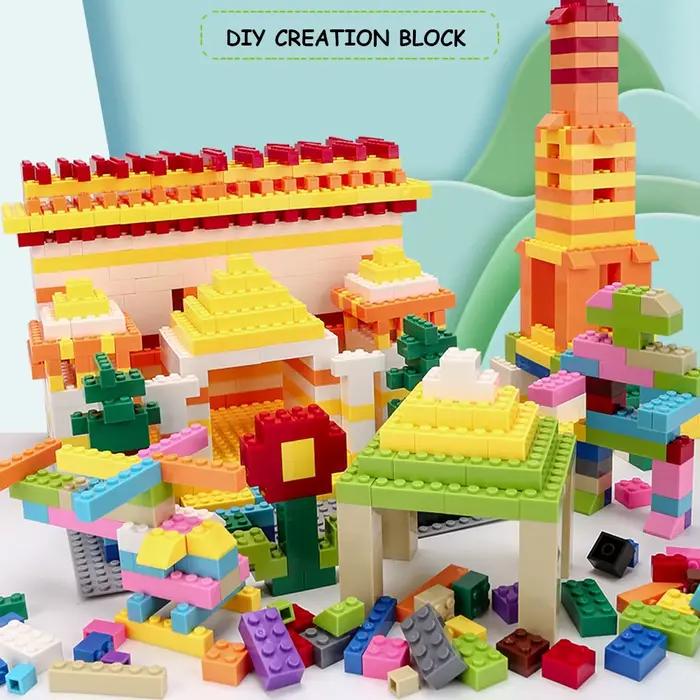 Blocs de construction en vrac, ensemble de briques classiques de ville, assemblage coloré, jouet cré