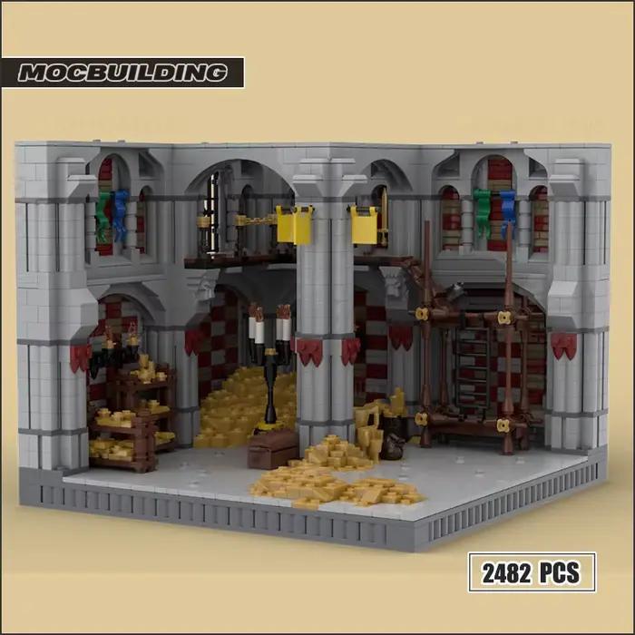 Blocs de construction Moc de trésor d'architecture de château célèbre médiéval