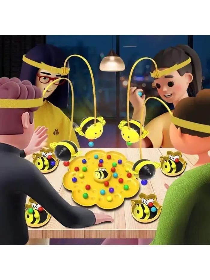 1 ensemble de jouets de jeu de société mignons en forme d'abeille