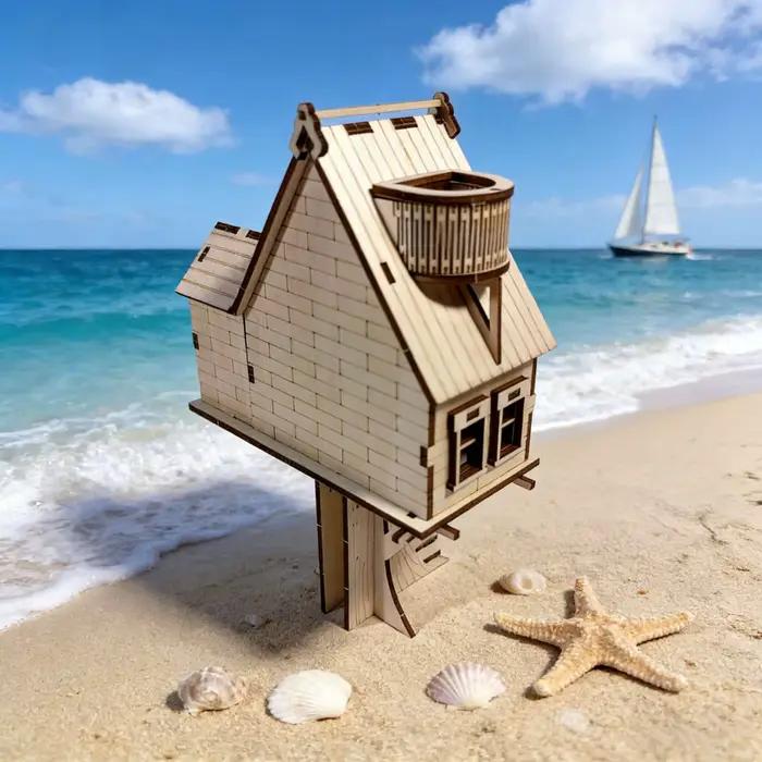 Modèle de puzzle 3D en bois Treehouse : le cadeau de vacances parfait pour Halloween