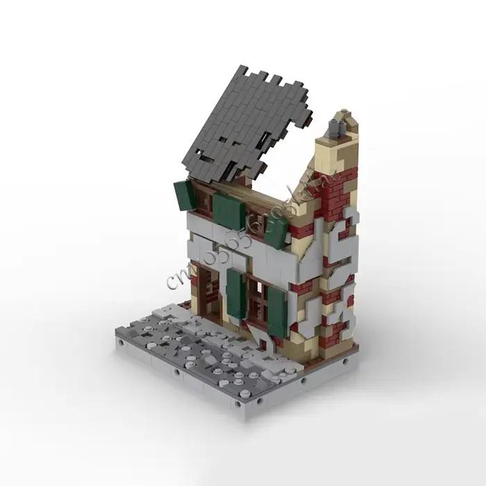 Série de maisons ruines médiévales personnalisables pour scènes de rue