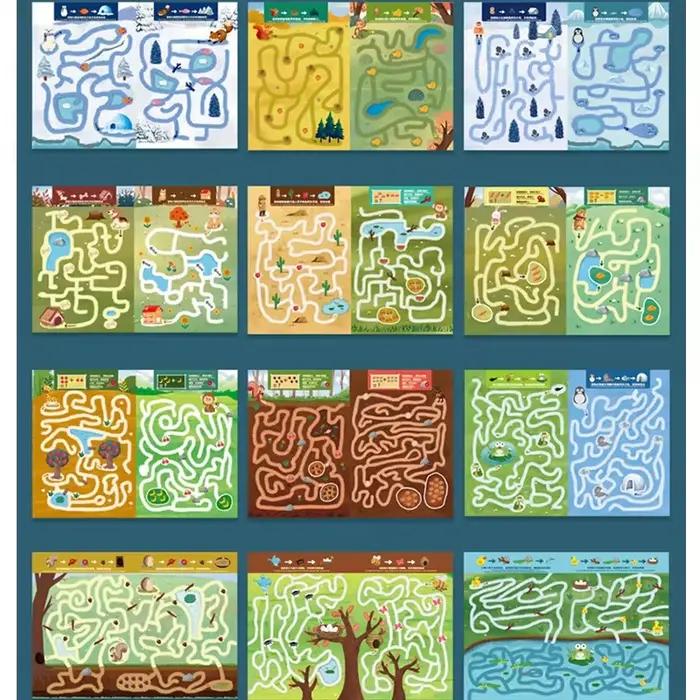Livre de contrôle du labyrinthe d'entraînement Montessori pour enfants
