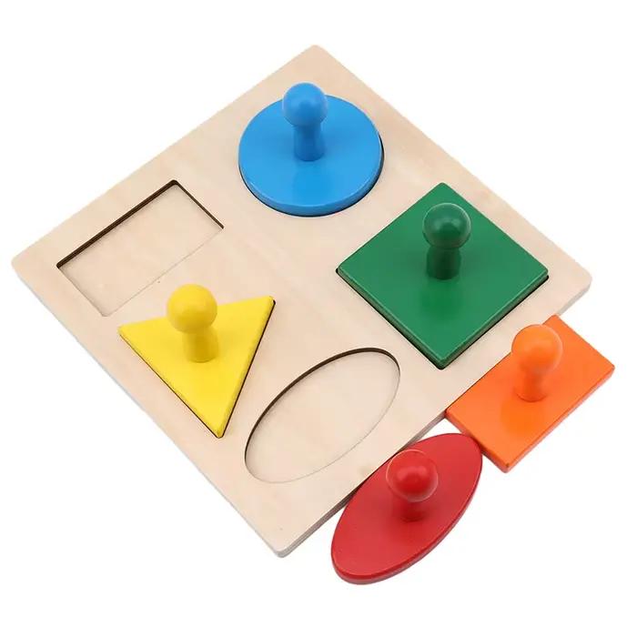 Puzzles Montessori en Bois Formes Géométriques Tri Mathématiques Jeu Éducatif Apprendre Préscolaire Bébé Tout-Petit Occasions Spéciales