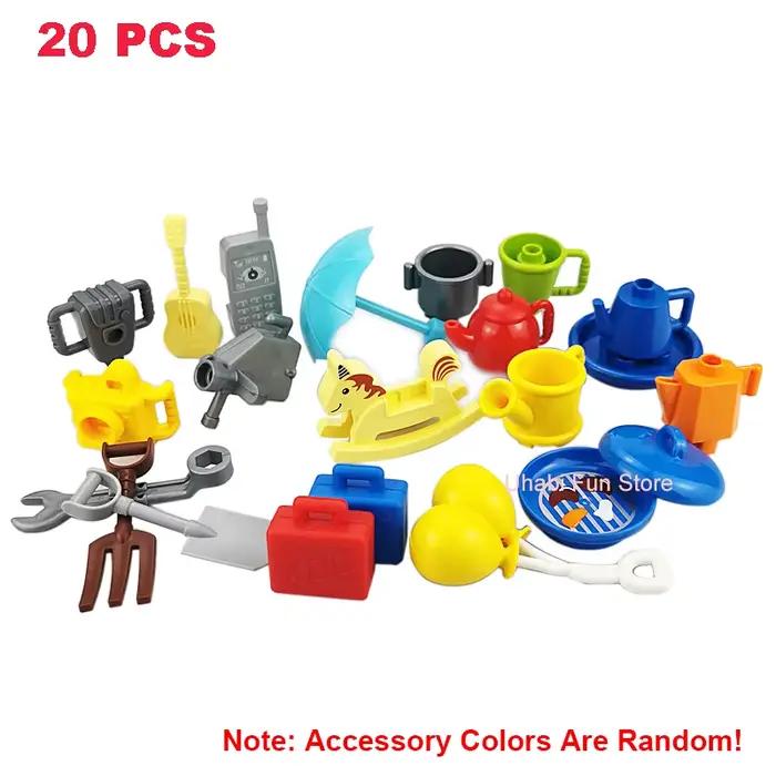 Gros blocs de construction maison Architecture fenêtre mur toit meubles série scène accessoires assemblage jouets éducatifs pour enfants