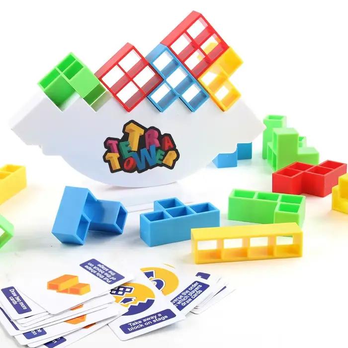 Tour Tetris 3D, jouets empilables d'équilibrage, jeux de société pour enfants, assemblage de planche de Puzzle, brique éducative, fêtes, jouets de voyage, nouvelle collection