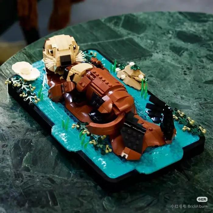 Kit d'assemblage Otters marins flottants mignons 2026 – 1234 pièces – Modèles réduits exquis – Cadeaux parfaits pour les fêtes d'anniversaire entre amis