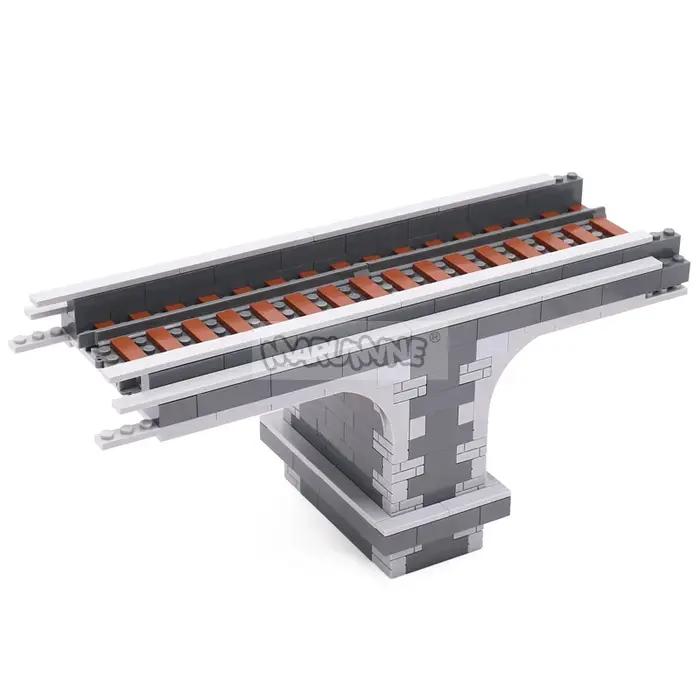 Marumine 566 pièces MOC idée de viaduct Train construire modèle Kit haute vitesse voie ferrée arc pont bricolage blocs de Construction briques ensemble