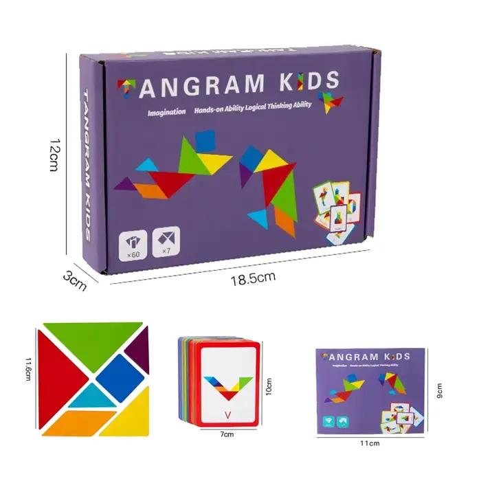 Puzzle 3D en bois à motifs d'animaux