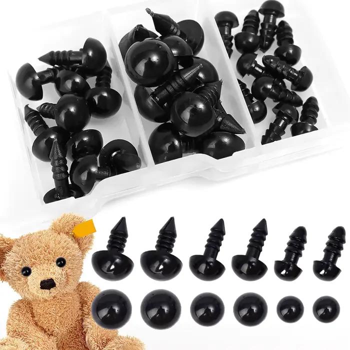 Accessoires pour yeux de poupées en plastique noir et bleu, pour artisanat et bricolage, pour enfants et adultes, occasions spéciales et projets de création
