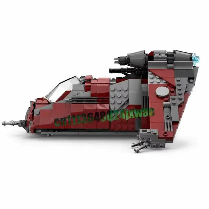 472 pièces Modèle MOC Republic Gunship, Puzzle personnalisé à assembler soi-même, Blocs de construction éducatifs, Collection de batailles spatiales, Cadeaux à exposer
