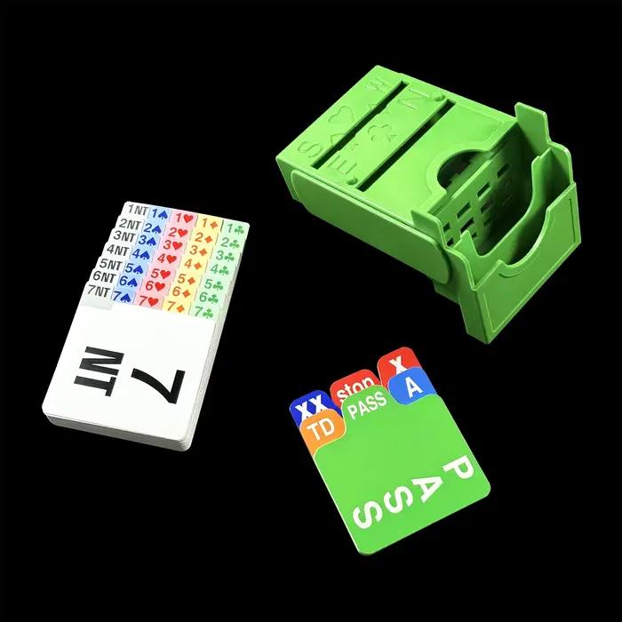 Jeu de cartes à jouer avec bridge, boîte d'enchère, jeu en tournoi, 4 documents différents