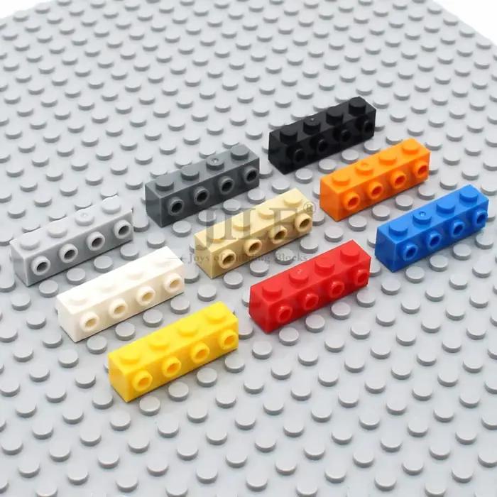 20 pièces MOC Compatible 30414 brique modifiée 1x4 avec goujons sur les blocs de Construction latéra