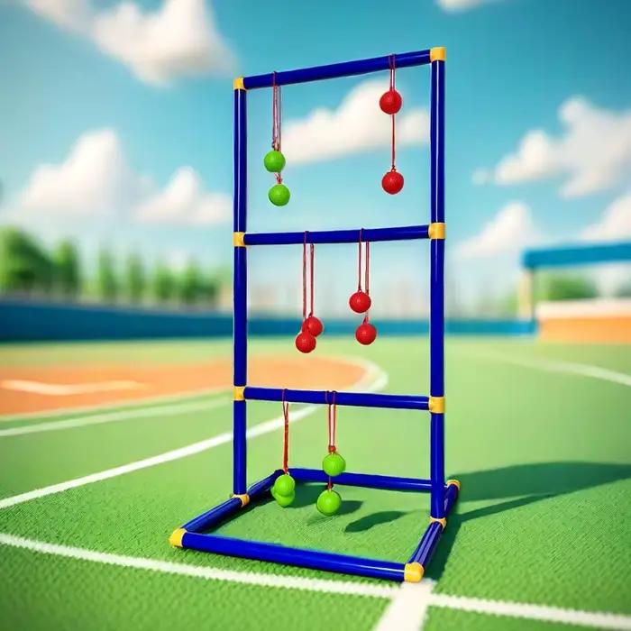 Ensemble de jeu de lancer d'échelle plein air avec balles pour jardin extérieur, jeu familial et sportif pour garçons et filles occasions spéciales