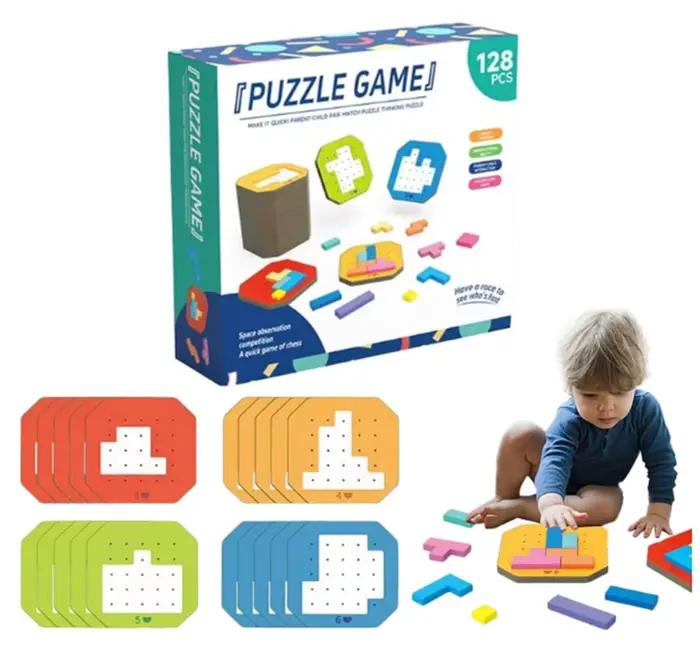 Jeu de puzzle Montessori forme éducative micro blocs de construction en mousse pour enfants de 3-6 ans cadeau d'anniv vacances occassions spéciales