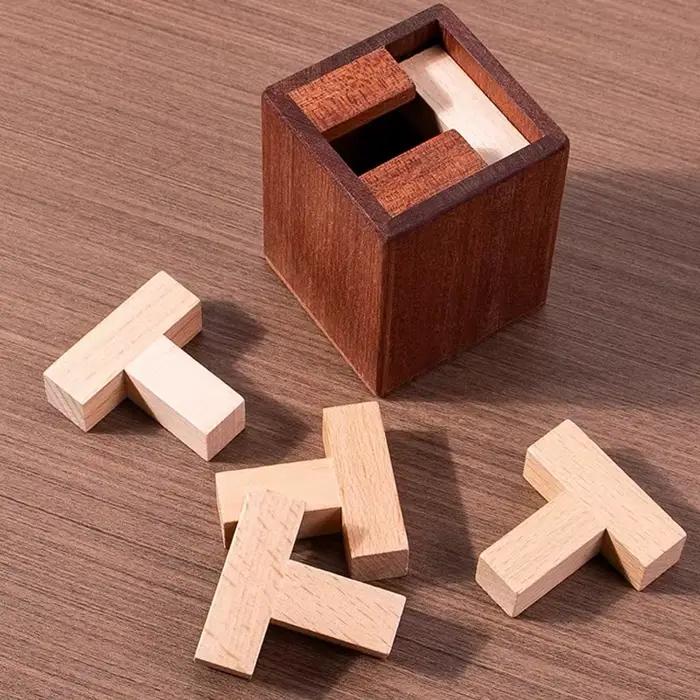 Haute difficulté Six T Puzzle dans une boîte casse-tête IQ Test jouets éducatifs jeux ments cadeaux créatifs Rompecabezas Adultos