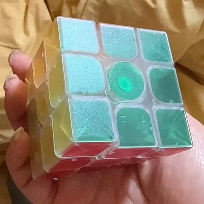 Cube de puzzle transparent 3x3x3 en plastique pour adolescents et jeunes adultes, jouet éducatif et cadeau idéal pour les occasions spéciales