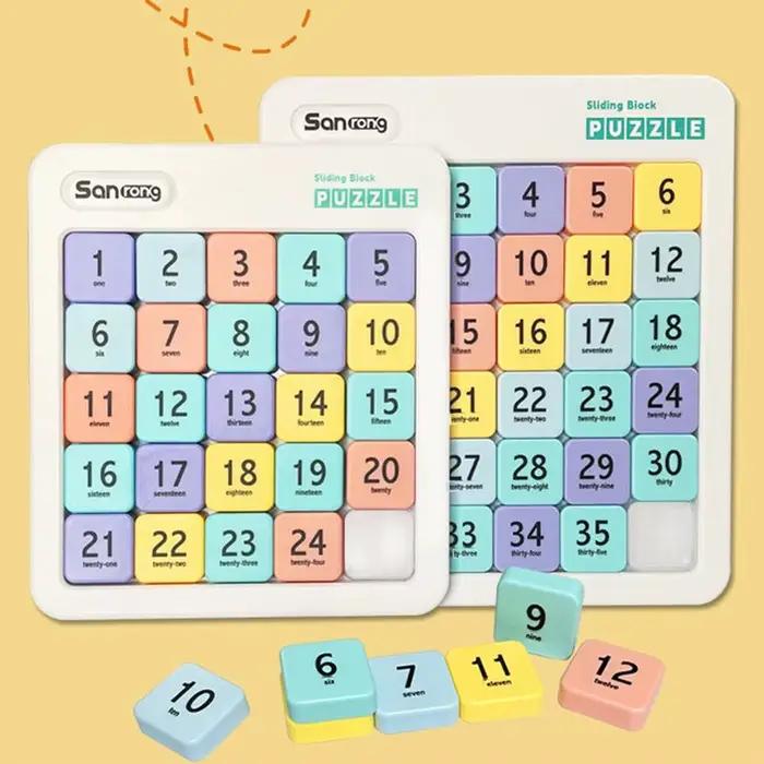 Puzzle magnétique à glissière avec chiffres 3x3 4x4 5x5