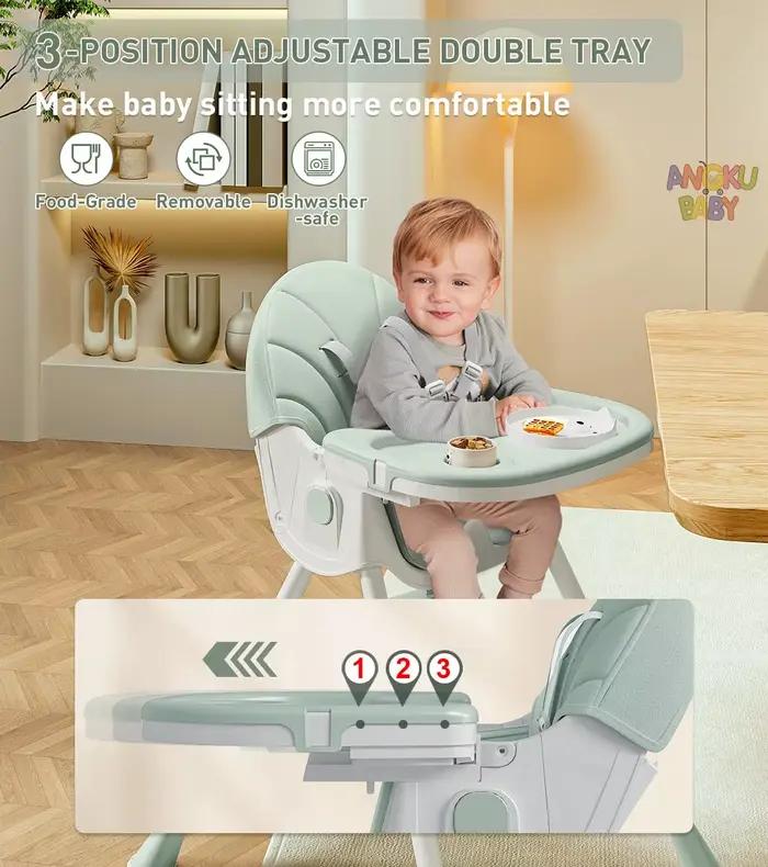 Chaise haute 3 en 1 pour bébé