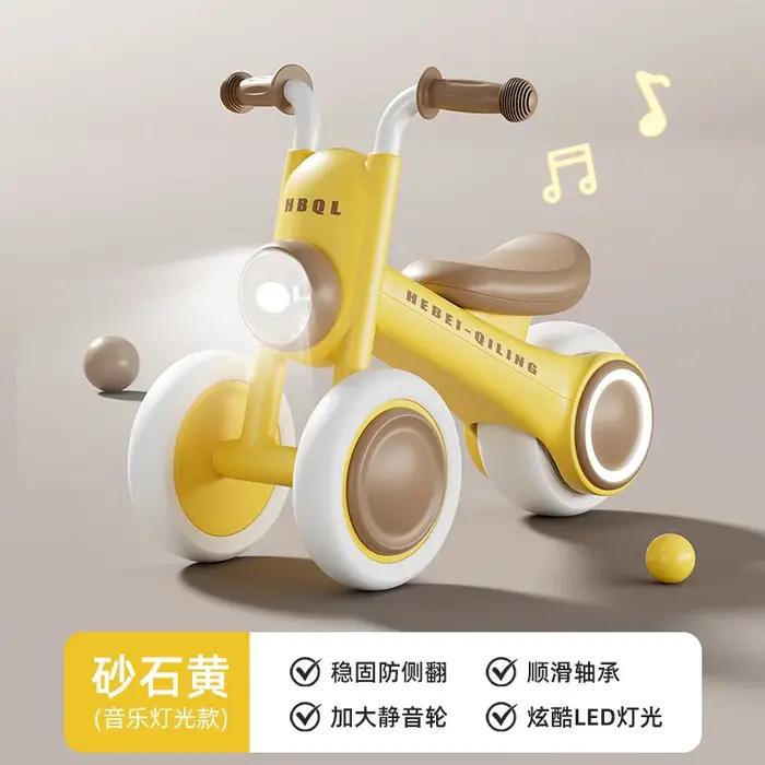 Vélo d'équilibre pour enfants sans pédales, trotteur avec lumières LED avant et musique douce, roues silencieuses anti-basculement pour bébés 1 à 3 ans occassions spéciales