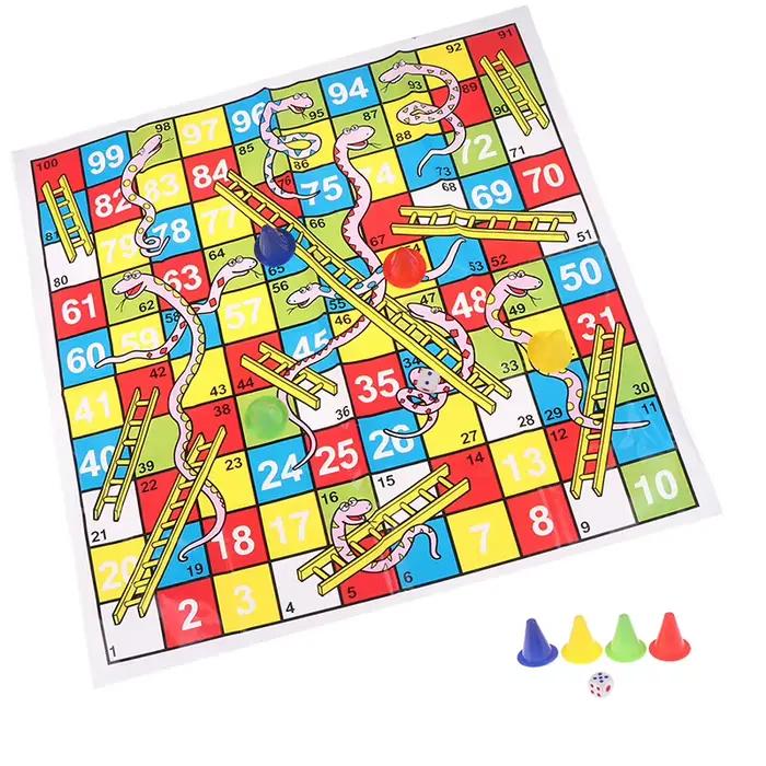 Échelle de salle pour enfants, jouets intéressants, jeu de société, échiquier volant portable, jeu de société familial, 1 ensemble