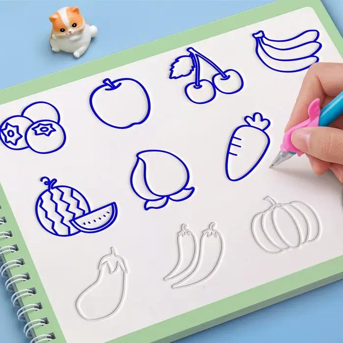 Livre de dessin à rainure pour enfants de 3 à 14 ans