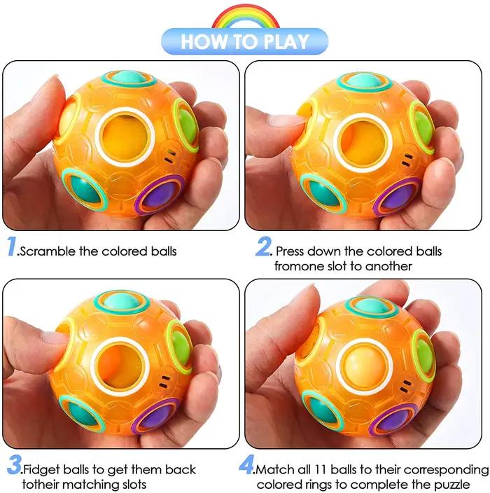 Cube de Vitesse Arc-en-Ciel Magique Jouet Anti-Stress Casse-Tête 3D pour Enfants Adolescents et Adultes Occasions Spéciales