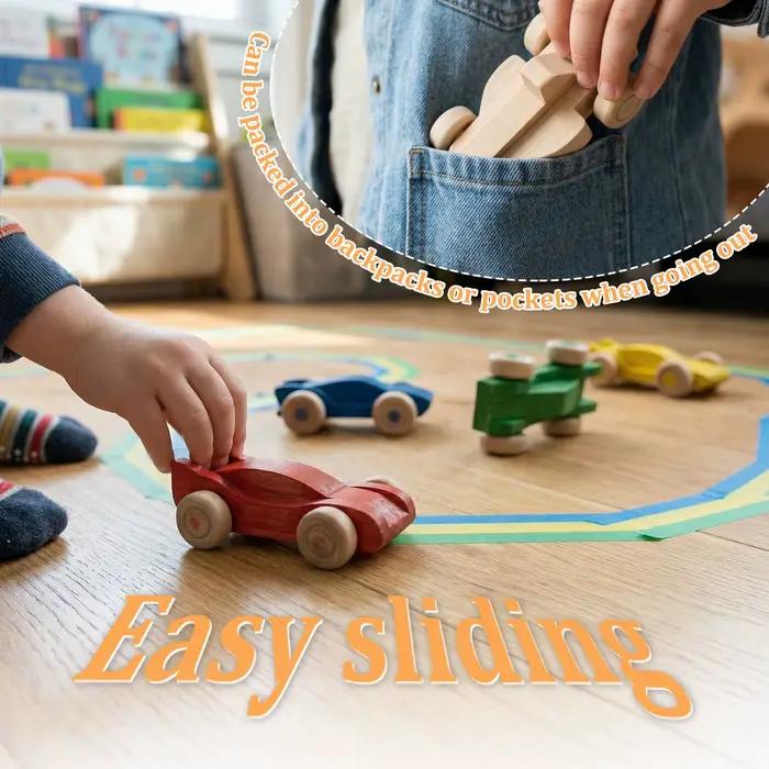 Pièces de Voitures en Bois Non Finies à Peindre Soi-même Projets Artisanaux Éducateurs Enseignement Classe Occasions Spéciales Cadeaux de Fête Thème Voiture