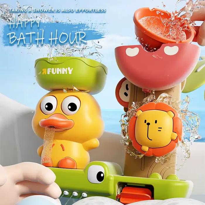 Jouet de bain en forme de canard fleur roue à eau pour enfants baignoire de douche occasions spéciales