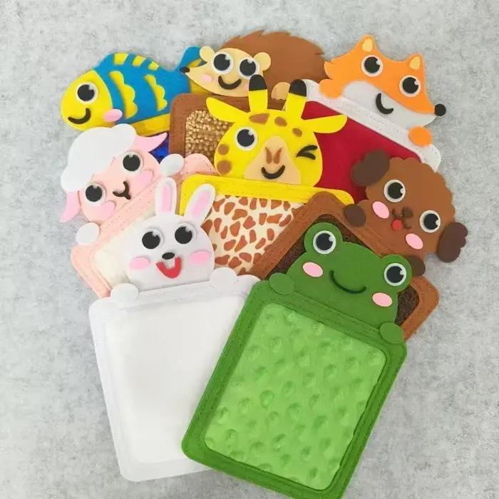 Tapis mentaires Oriel en feutre vert clair pour enfants, dessins animés animaux, apprentissage naturel et développement moteur, jouet éducatif préscolaire occassions spéciales