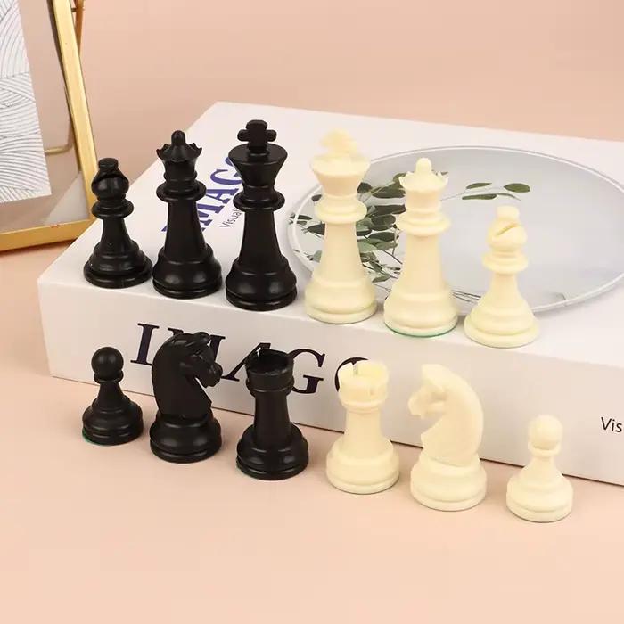 Jeu d'échecs roi échecs haut 95mm 75mm 65mm jeu d'échecs médiéval pas d'échiquier 32 pièces d'échecs jeu de jeu médiéval