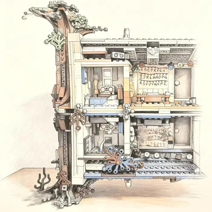 La série de films classiques : La maison réversible, figurine à construire en puzzle de 2287 pièces – Parfaite pour les cadeaux de Noël.